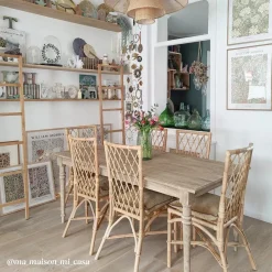 Made in Meubles Table à manger en bois de manguier Louis