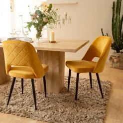 Made in Meubles Table à manger en bois de manguier Vivien