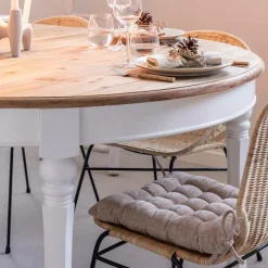 Made in Meubles Table à manger en bois recyclé avec allonges Garance