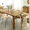 Made in Meubles Table à manger en pin recyclé Blaise