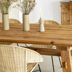 Made in Meubles Table à manger en pin recyclé Blaise