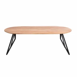 Made in Meubles Table à manger ovale en bois d'acacia Ivan