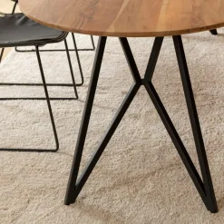 Made in Meubles Table à manger ovale en bois d'acacia Ivan