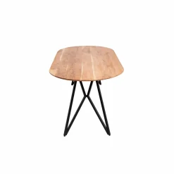 Made in Meubles Table à manger ovale en bois d'acacia Ivan