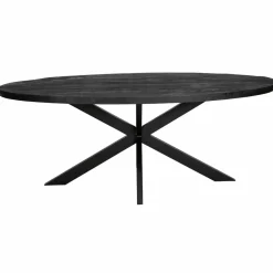 Made in Meubles Table à manger ovale en bois de manguier Amor