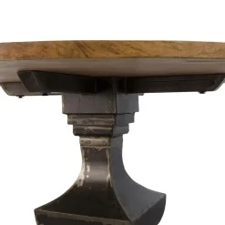 Made in Meubles Table à manger ronde en bois de manguier Vitto