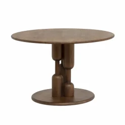 Made in Meubles Table à manger ronde en bois de manguier Zola