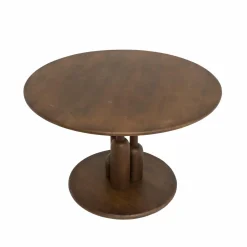 Made in Meubles Table à manger ronde en bois de manguier Zola