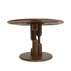 Made in Meubles Table à manger ronde en bois de manguier Zola
