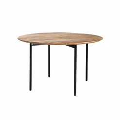 Made in Meubles Table à manger ronde en bois de manguier Gloria