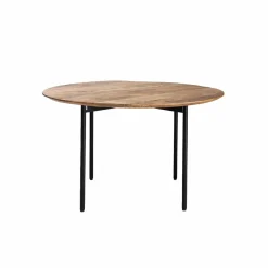 Made in Meubles Table à manger ronde en bois de manguier Gloria