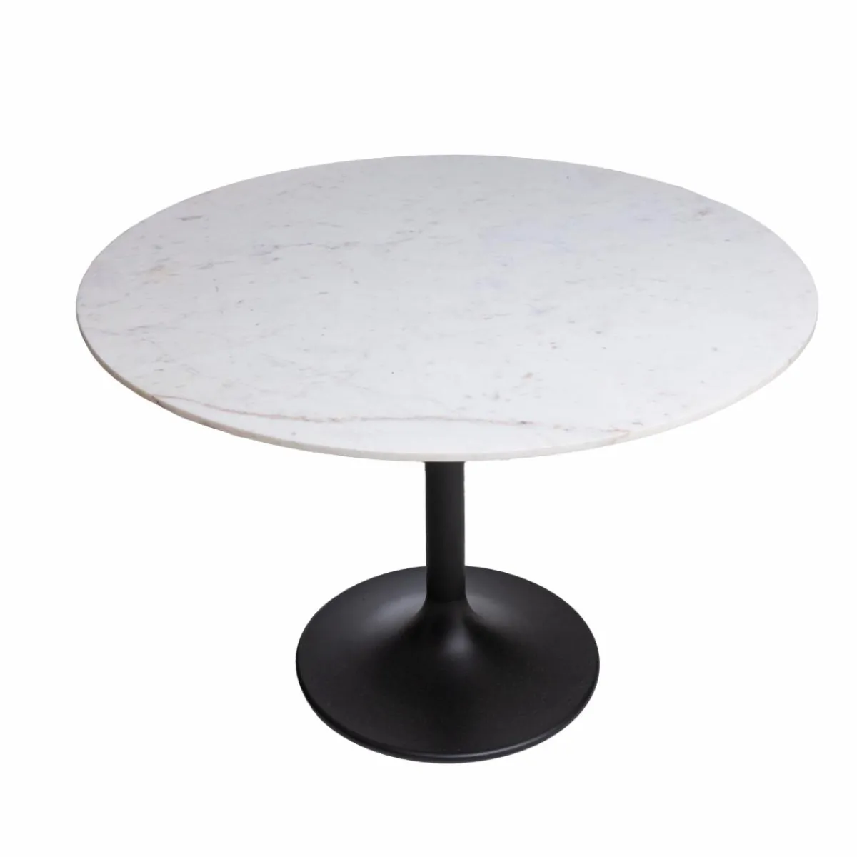 Made in Meubles Table à manger ronde en marbre Servane