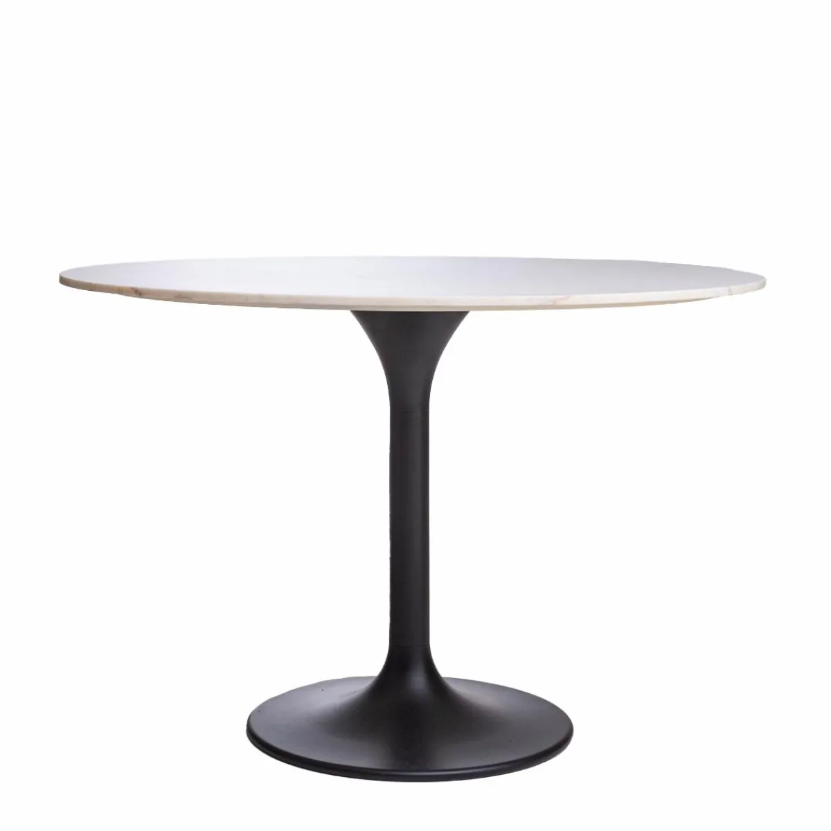 Made in Meubles Table à manger ronde en marbre Servane