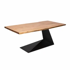 Made in Meubles Table à manger suspendu en bois d'acacia et métal Coco