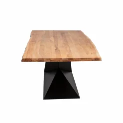 Made in Meubles Table à manger suspendu en bois d'acacia et métal Coco