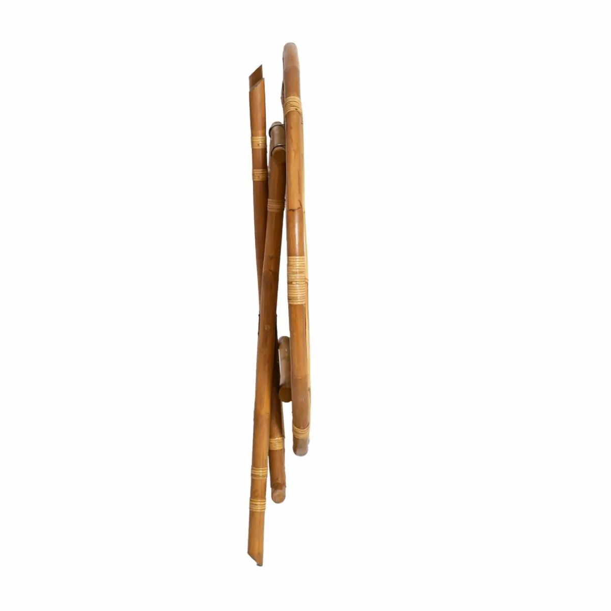 Made in Meubles Table ronde en bambou 4 places Soline