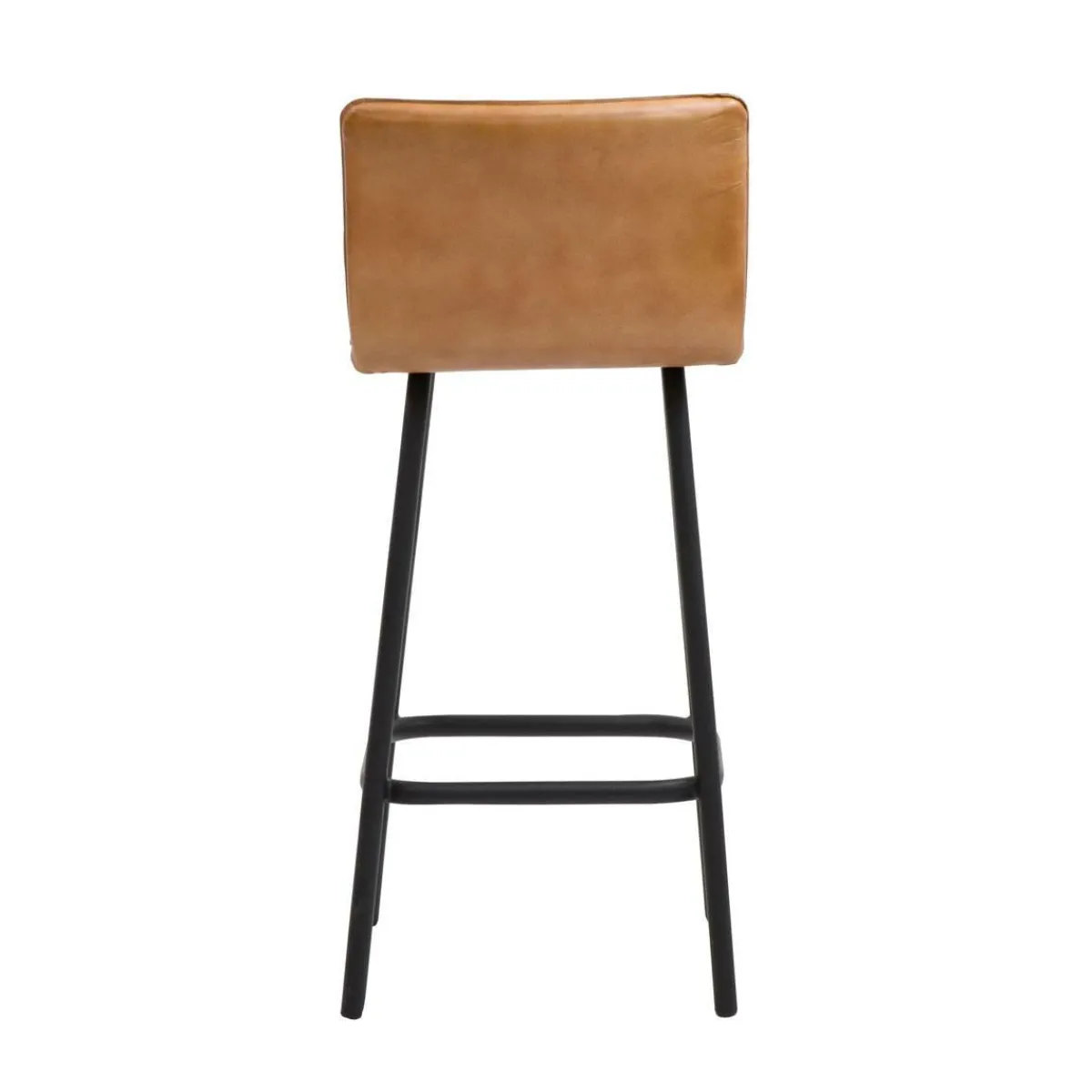Made in Meubles Tabouret de bar en cuir marron Louise (lot de 2)