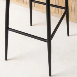 Made in Meubles Tabouret de bar en cuir marron Carl