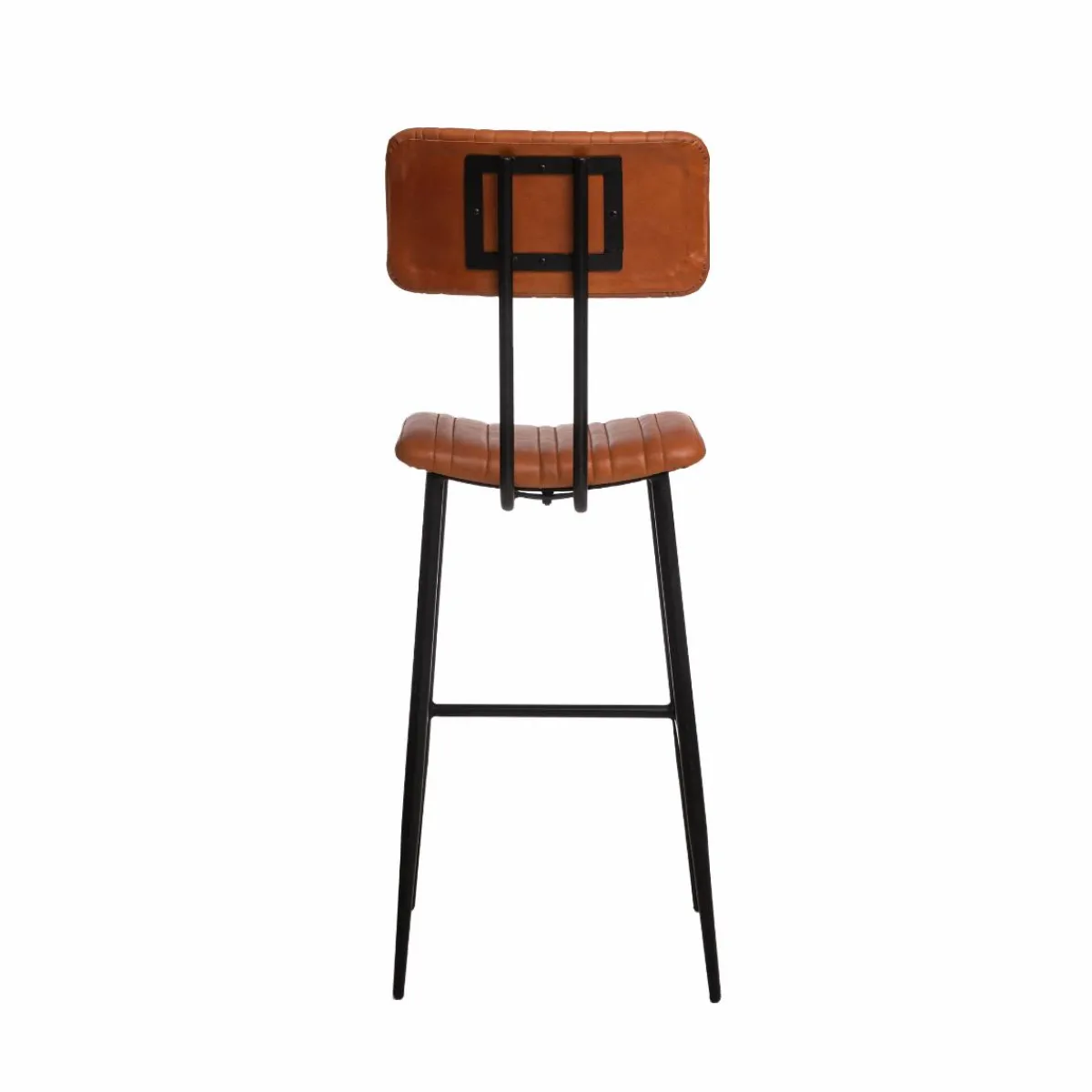 Made in Meubles Tabouret de bar en cuir marron Carl