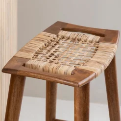 Made in Meubles Tabouret de bar en manguier Suzanna