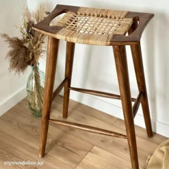Made in Meubles Tabouret de bar en manguier Suzanna