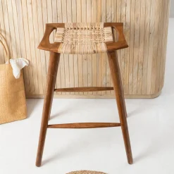 Made in Meubles Tabouret de bar en manguier Suzanna