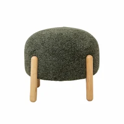 Made in Meubles Tabouret en tissu bouclette Nério