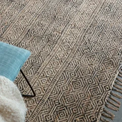 Made in Meubles Tapis en jute et coton Antonia