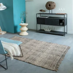 Made in Meubles Tapis en jute et coton Antonia