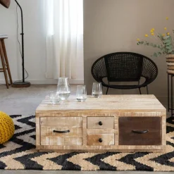 Made in Meubles Tapis en jute et coton Mathilde