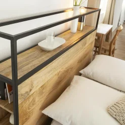 Made in Meubles Tête de lit en bois de manguier 160 cm Armelle