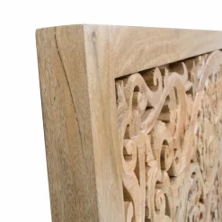 Made in Meubles Tête de lit en bois de manguier sculpté Vittoria