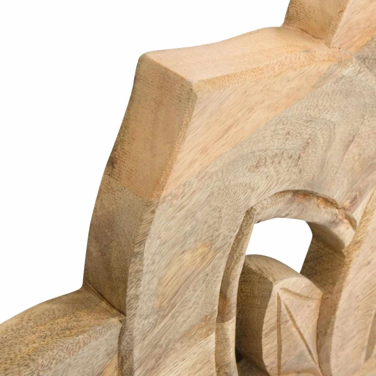 Made in Meubles Tête de lit lotus en bois de manguier sculpté 160 cm Valentina