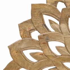 Made in Meubles Tête de lit lotus en bois de manguier sculpté 160 cm Valentina