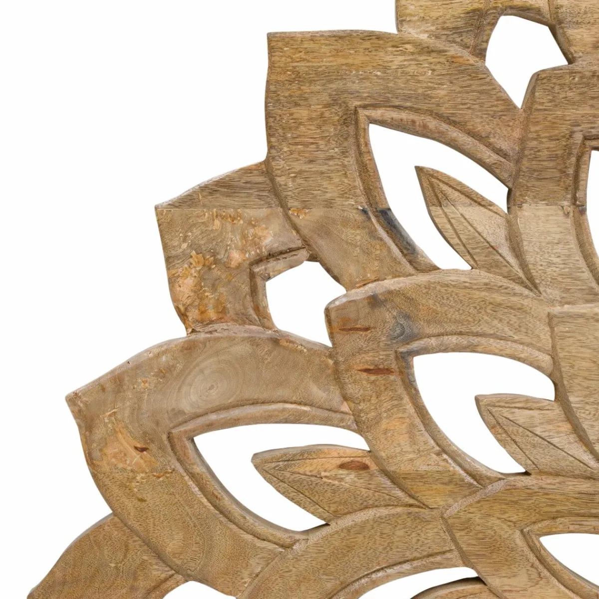 Made in Meubles Tête de lit lotus en bois de manguier sculpté 160 cm Valentina