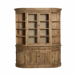 Made in Meubles Vaisselier arrondi en bois recyclé Garance