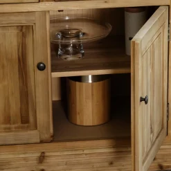 Made in Meubles Vaisselier arrondi en bois recyclé Garance