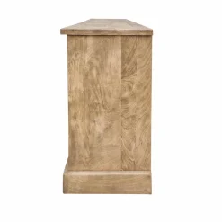 Made in Meubles Vaisselier en bois de manguier brossée et métal noir Clotilde