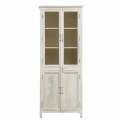 Made in Meubles Vaisselier en bois de manguier blanchi Cuzco