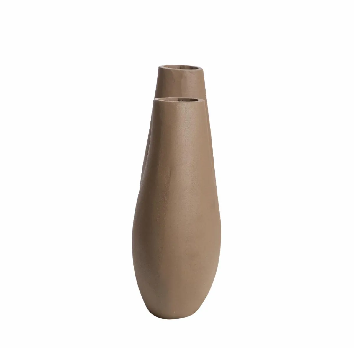 Made in Meubles Vase marron 2 tiges en aluminium Tulipa