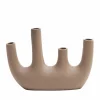 Made in Meubles Vase marron 4 tiges en aluminium Dahlia