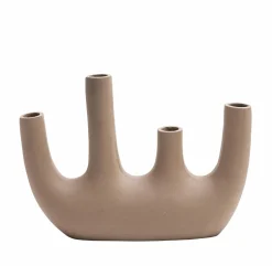 Made in Meubles Vase marron 4 tiges en aluminium Dahlia