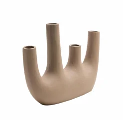 Made in Meubles Vase marron 4 tiges en aluminium Dahlia