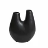 Made in Meubles Vase noir 2 tiges en aluminium Tulipa