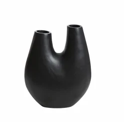 Made in Meubles Vase noir 2 tiges en aluminium Tulipa