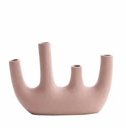Made in Meubles Vase rose 4 tiges en aluminium Dahlia