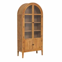 Made in Meubles Vitrine en bois d'acacia 4 portes Jo