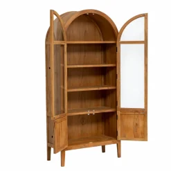Made in Meubles Vitrine en bois d'acacia 4 portes Jo