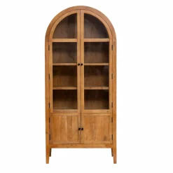 Made in Meubles Vitrine en bois d'acacia 4 portes Jo