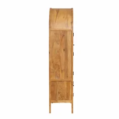Made in Meubles Vitrine en bois d'acacia 4 portes Jo